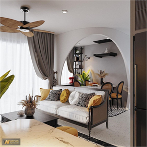 3D Indochine Apartment Interior Model Download By Nguyen Thi Hong Nhung