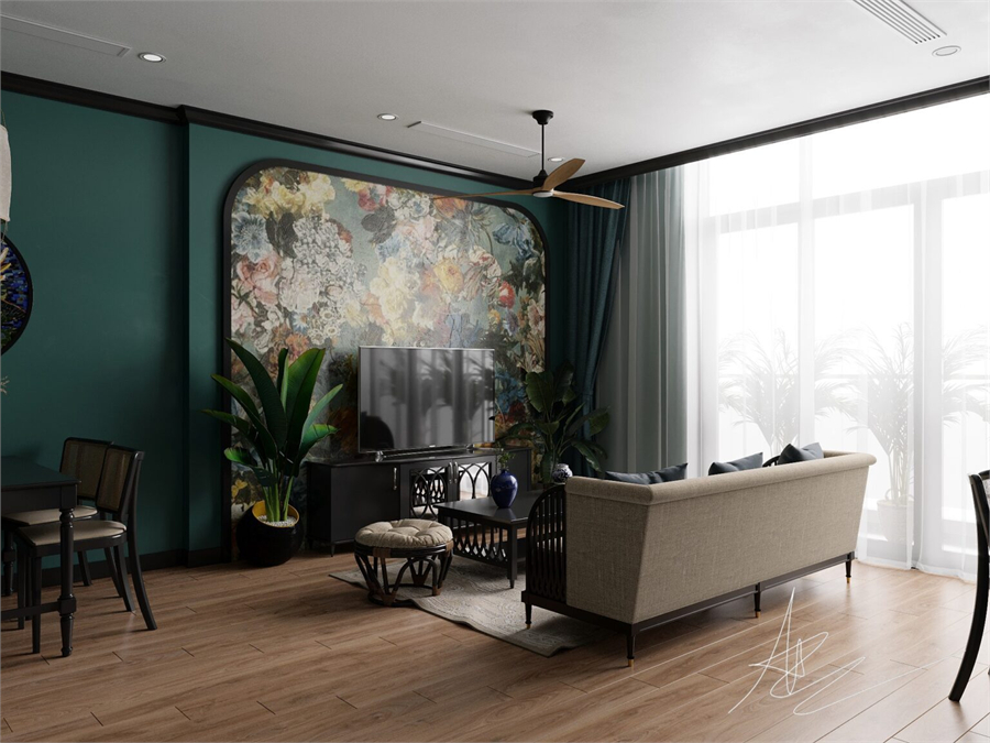 3D Interior Apartment Indochine 203 Scene File 3dsmax By Minh Tu
