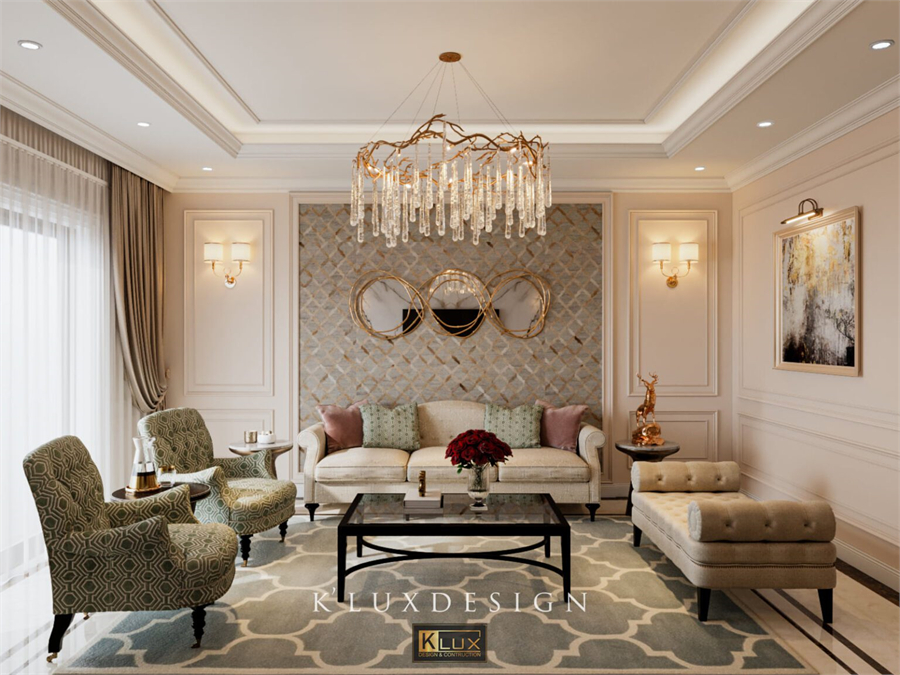 3D Interior Neoclassical Apartment Model For Free Download by Trung Kien Kts