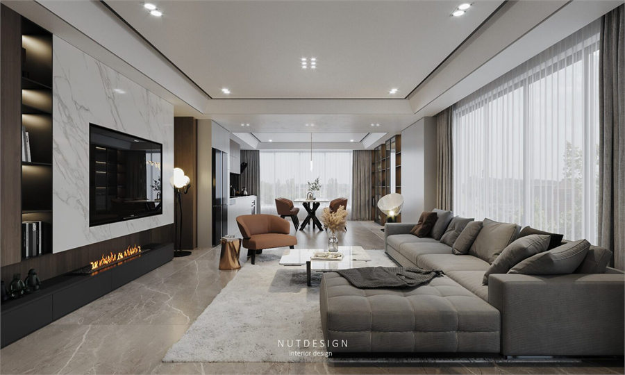 3D Interior Living Room- Kitchen Model Download by Nguyen Ngoc Tung