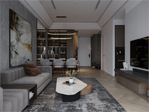 3D Apartmet Interior Model Download by Dat Hip