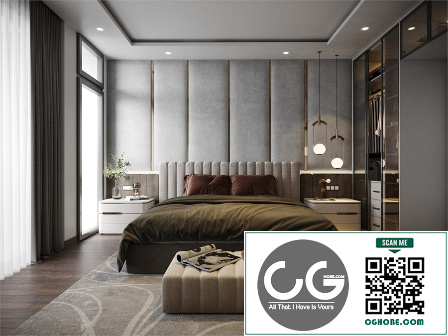 3D BedRoom Interior Model Download by Phan Vu Manh