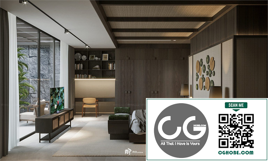 Free 3D BedRoom Interior Model Download by Pham Minh