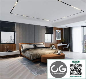 Free 3D BedRoom Interior Model Download by Nguyen Linh