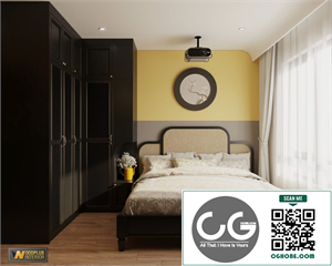3D BedRoom Interior Scene Model For Free Download by Doan Hai Trung