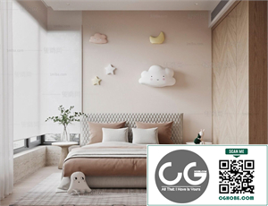 Download 3D Bedroom Interior Model by Kha Vi