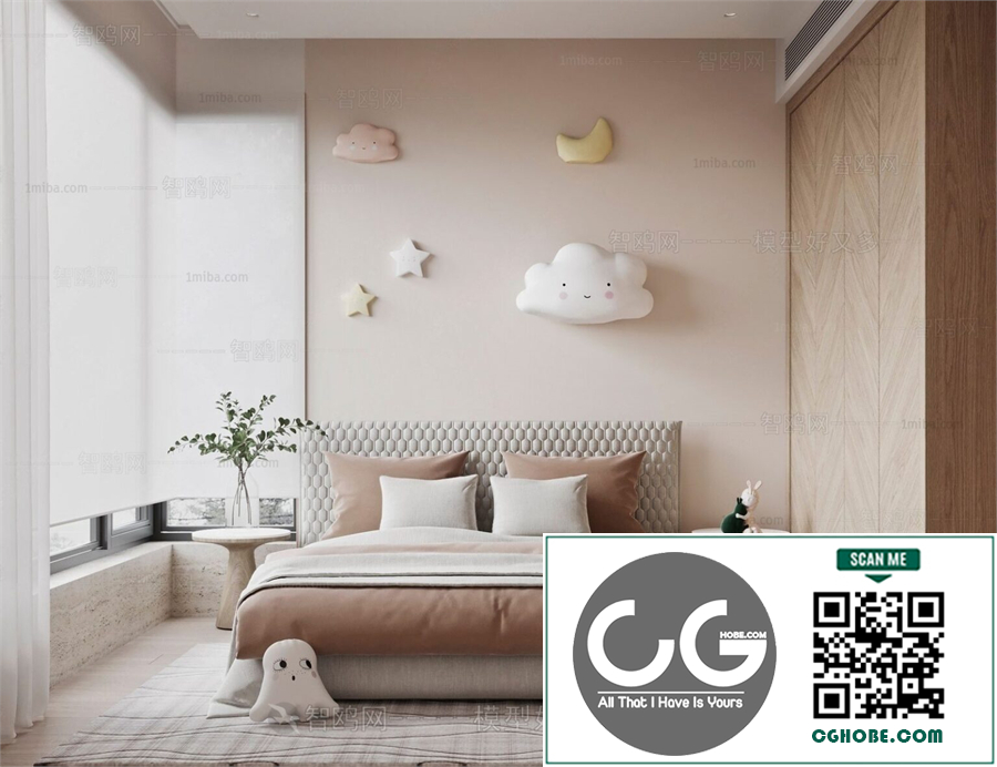 Download 3D Bedroom Interior Model by Kha Vi