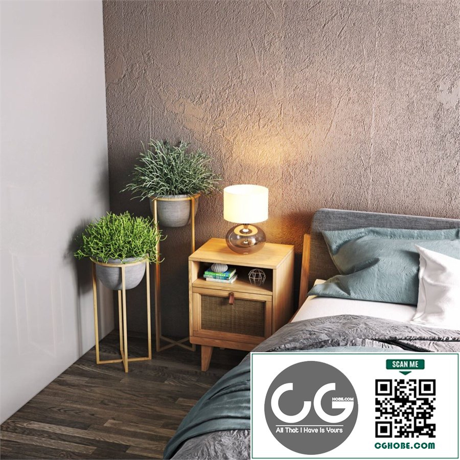 Free 3D Bedroom Model Download By Farid Shovon