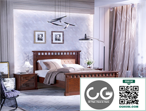 Download Free 3D Interior Bedroom Model