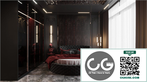 Download Free 3D Bedroom Interior Model by Cuong Tran