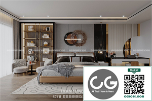 3Ds Max Bedroom Interior Model Download by Tran Long