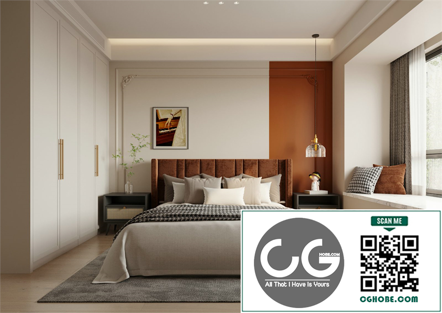 3Ds Max Bedroom Interior Model Download