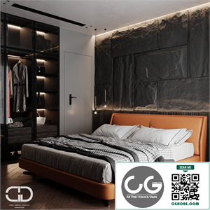 Free 3D Master Bedroom Interior Model Download By The Anh