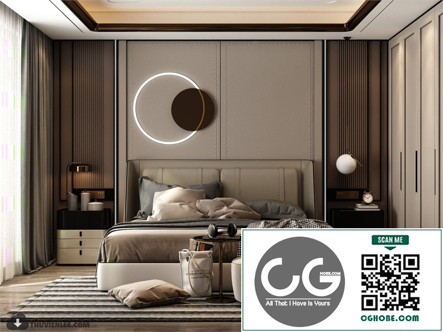 3D Bedroom Interior Model Download By Huy Hieu Lee