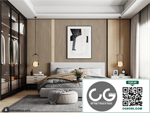 3D Bedroom Interior Model Download By Huy Hieu Lee