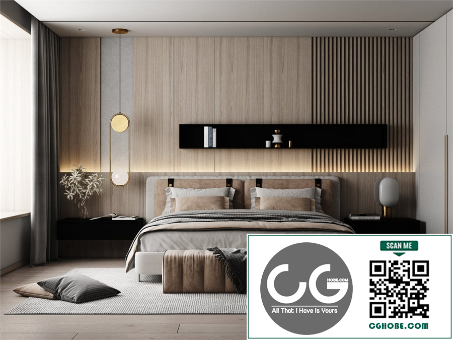 3D Bedroom Interior Model Download By Huy Hieu Lee