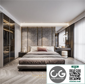 Download Free 3D Bedroom Interior Model by Do Long