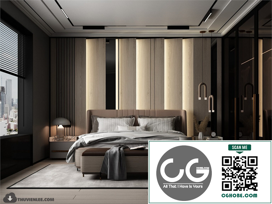 3D Bedroom Interior Model Download By Huy Hieu Lee