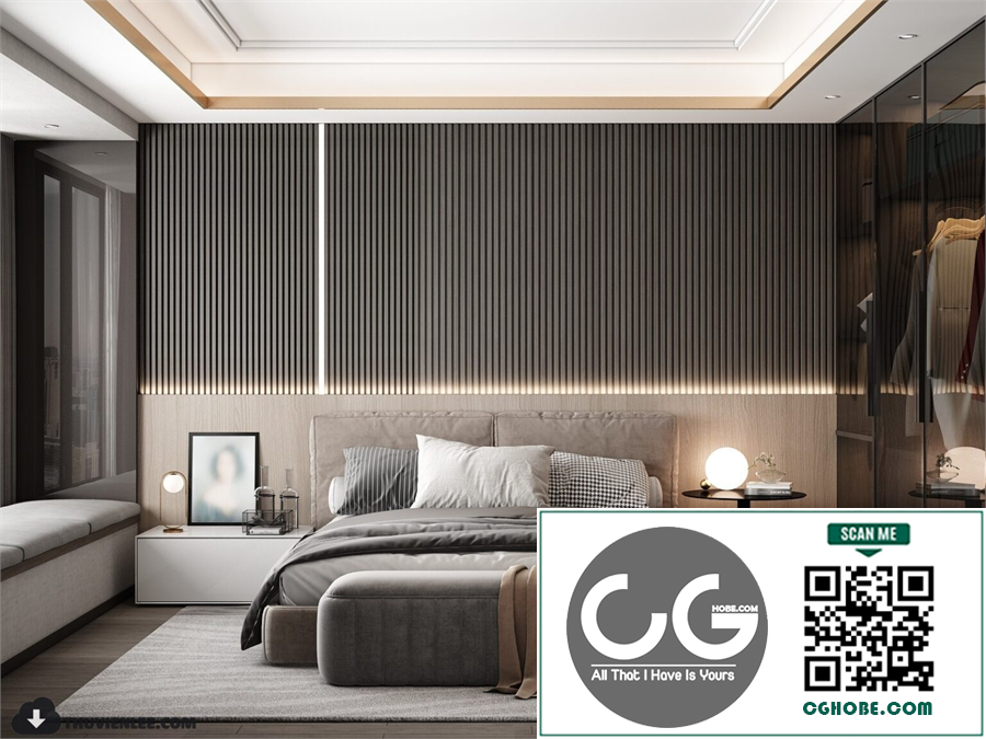 3D Bedroom Interior Model Download By Huy Hieu Lee