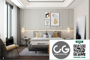 3D Bedroom Interior Model Download By Huy Hieu Lee