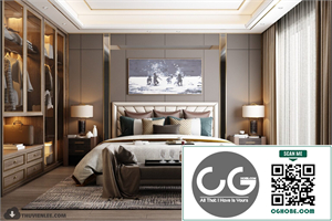 3D Bedroom Interior Model Download By Huy Hieu Lee