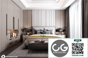 3D Bedroom Interior Model Download By Huy Hieu Lee