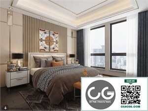 3D Bedroom Interior Model Download By Huy Hieu Lee