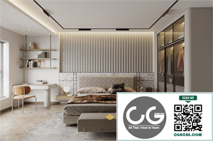 3D Bedroom Interior Model Download By Cachuabi