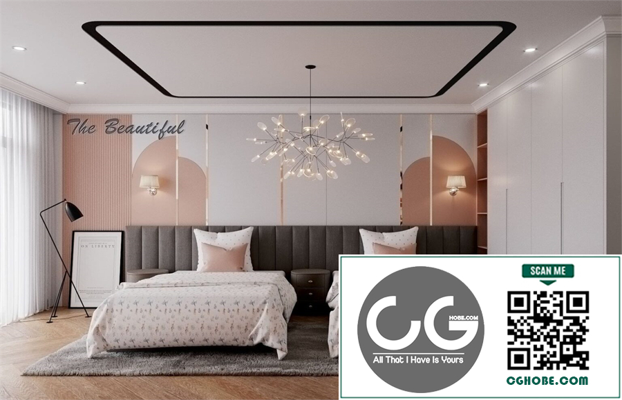 3D Bedroom Interior Model Download By Nguyen Thuy