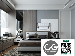  3D Bedroom Interior Model Download By Huy Hieu Lee