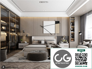 3D Bedroom Interior Model Download By Huy Hieu Lee