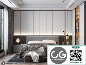 3D Bedroom Interior Model Download By Huy Hieu Lee