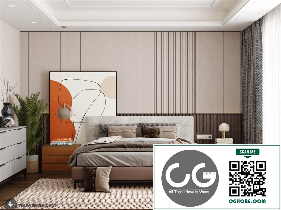 3D Bedroom Interior Model Download By Huy Hieu Lee