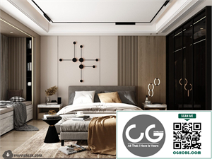 3D Bedroom Interior Model Download By Huy Hieu Lee