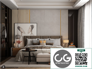 3D Bedroom Interior Model Download By Huy Hieu Lee