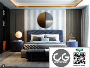 3D Bedroom Interior Model Download By Huy Hieu Lee