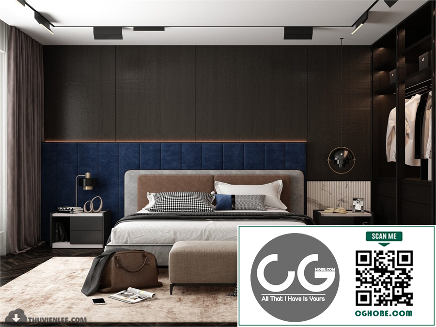 3D Bedroom Interior Model Download By Huy Hieu Lee