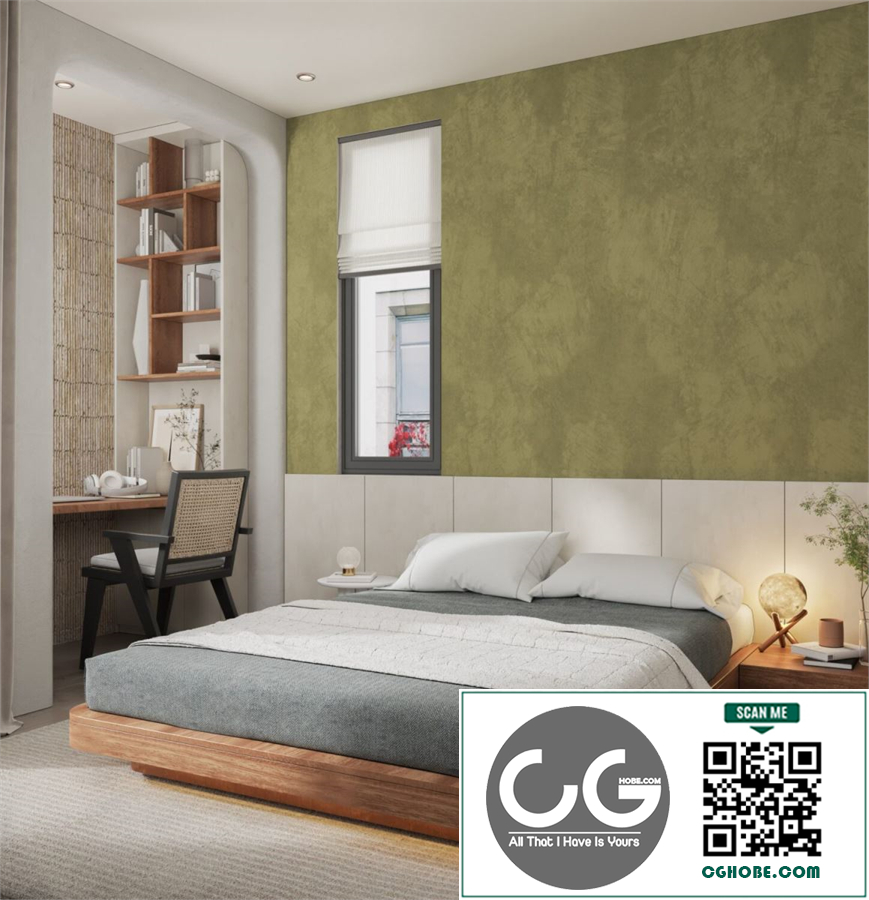 Free 3D Bedroom Interior Model Download by Hai Ca