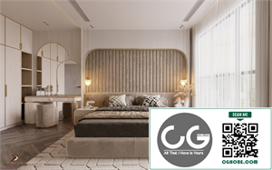 Download Free 3D Master Bedroom Interior Model by Tuan An