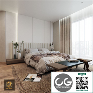 Download Free 3D Master Bedroom Interior Model by Nhung Bui