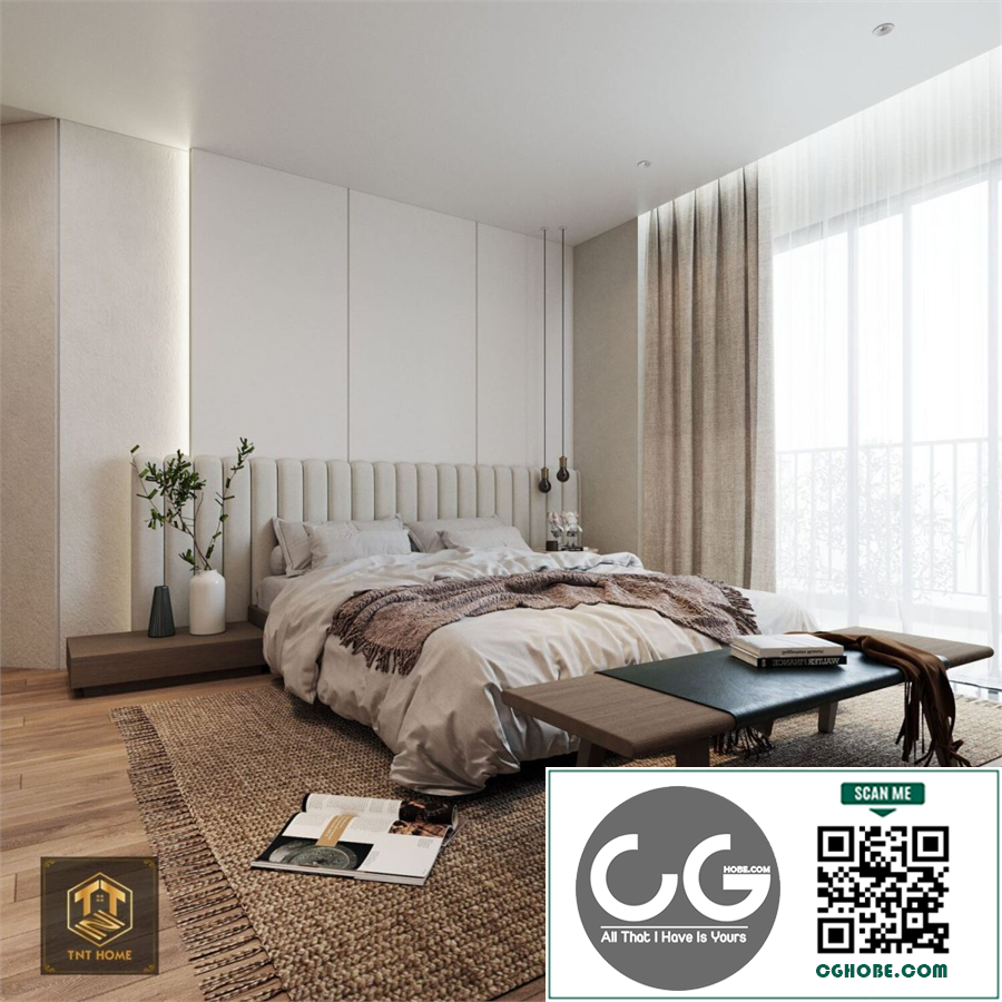 Download Free 3D Master Bedroom Interior Model by Nhung Bui