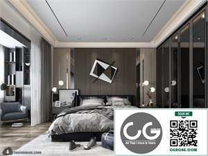 3D Bedroom Interior Model Download By Huy Hieu Lee
