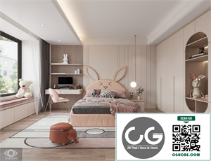 Download Free 3D Bedroom Interior Model by Bui Hai Lich