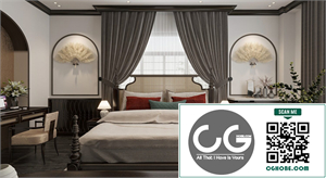  Download Free 3D Indochine Bedroom Interior Model by Tran Quang Sang