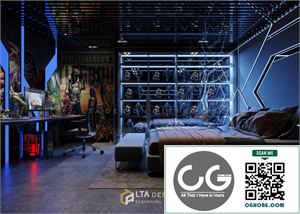  Download Free 3D Bedroom Interior Model by Cao Hoang Nhat Long