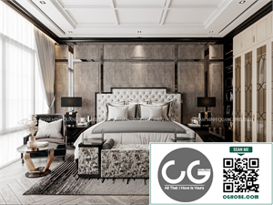 Download Free 3D Master Bedroom Interior Model by Pham Minh Quang
