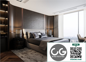 Download Free 3D Bedroom Interior Model by Hoang Phuong