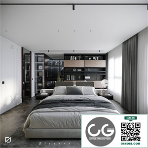 Download Free 3D Bedroom Interior Model by Nguyen The Dinh