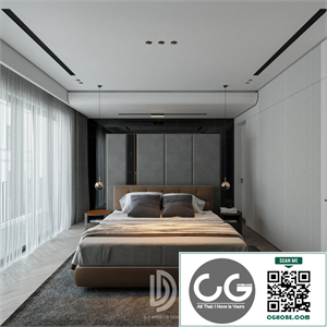  Download Free 3D Master Bedroom Interior Model by Pham Dung