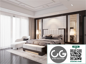  Download Free 3D Master Bedroom Interior Model by Bui Khong Bay